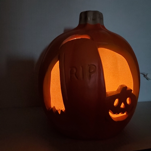 Halloween Foam Light Up Pumpkin Laser Cut Graveyard RIP - Picture 12 of 14